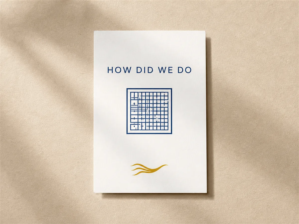 Review card with a square QR placeholder